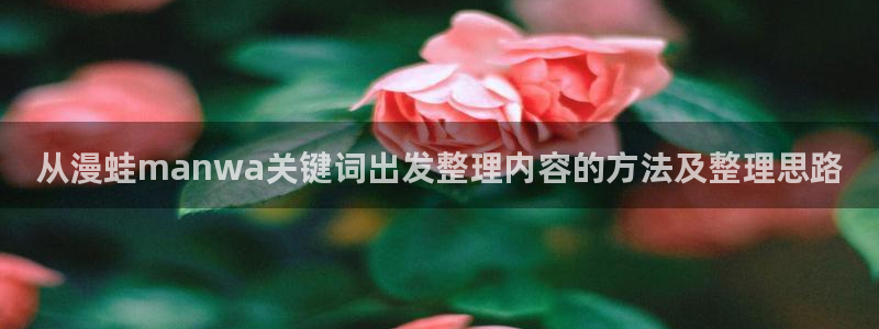 拷贝漫画官网：从漫蛙manwa关键词出发整理内容的方法及整理思路