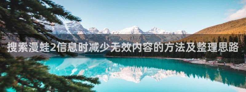 漫画网站入口:搜索漫蛙2信息时减少无效内容的方法及整理思路